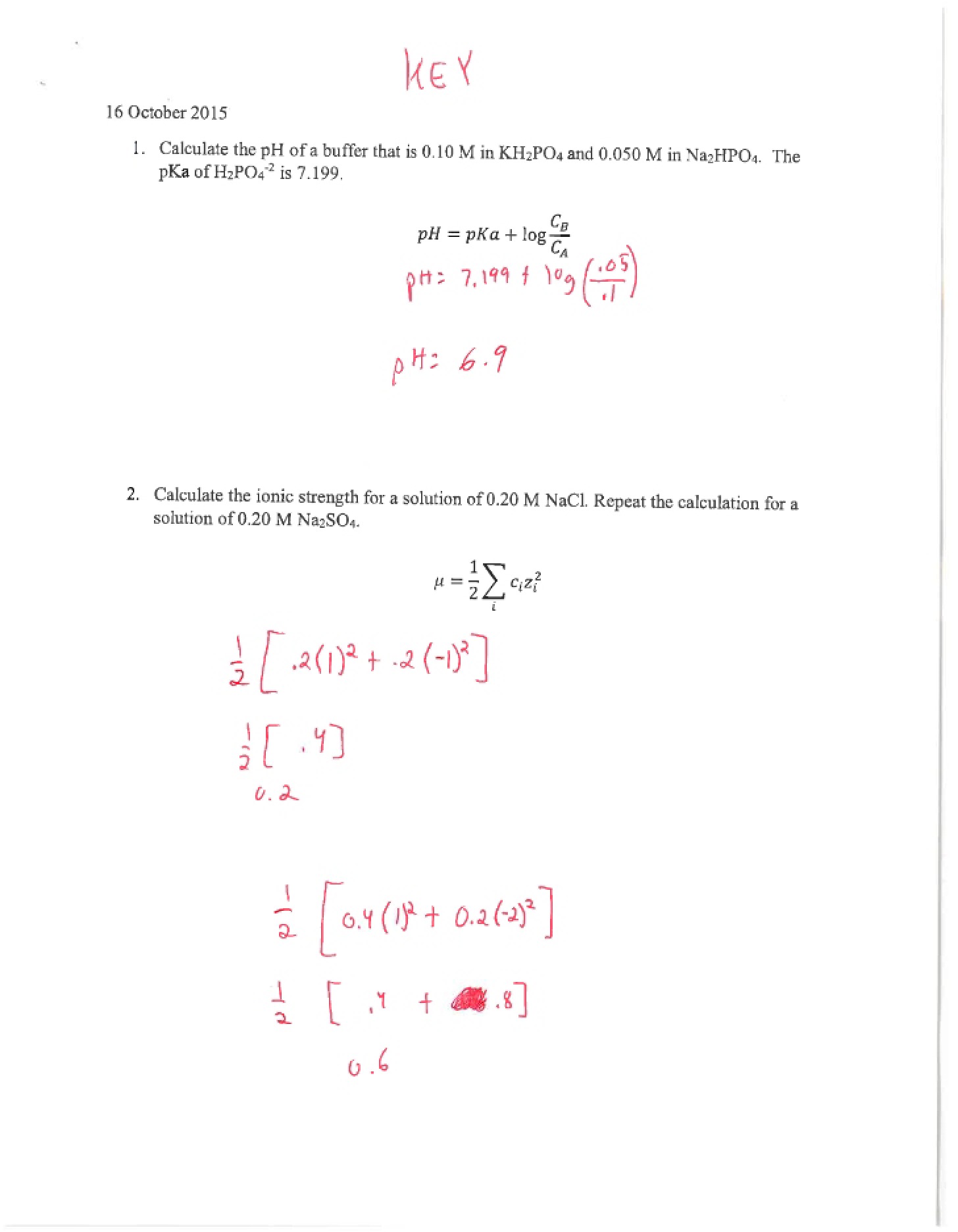 Key for October 16 (Part 3)