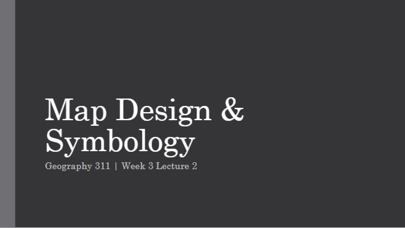 Symbology and Design of Maps