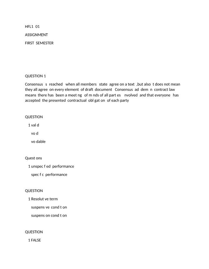 HFL1501 - Assignment 9