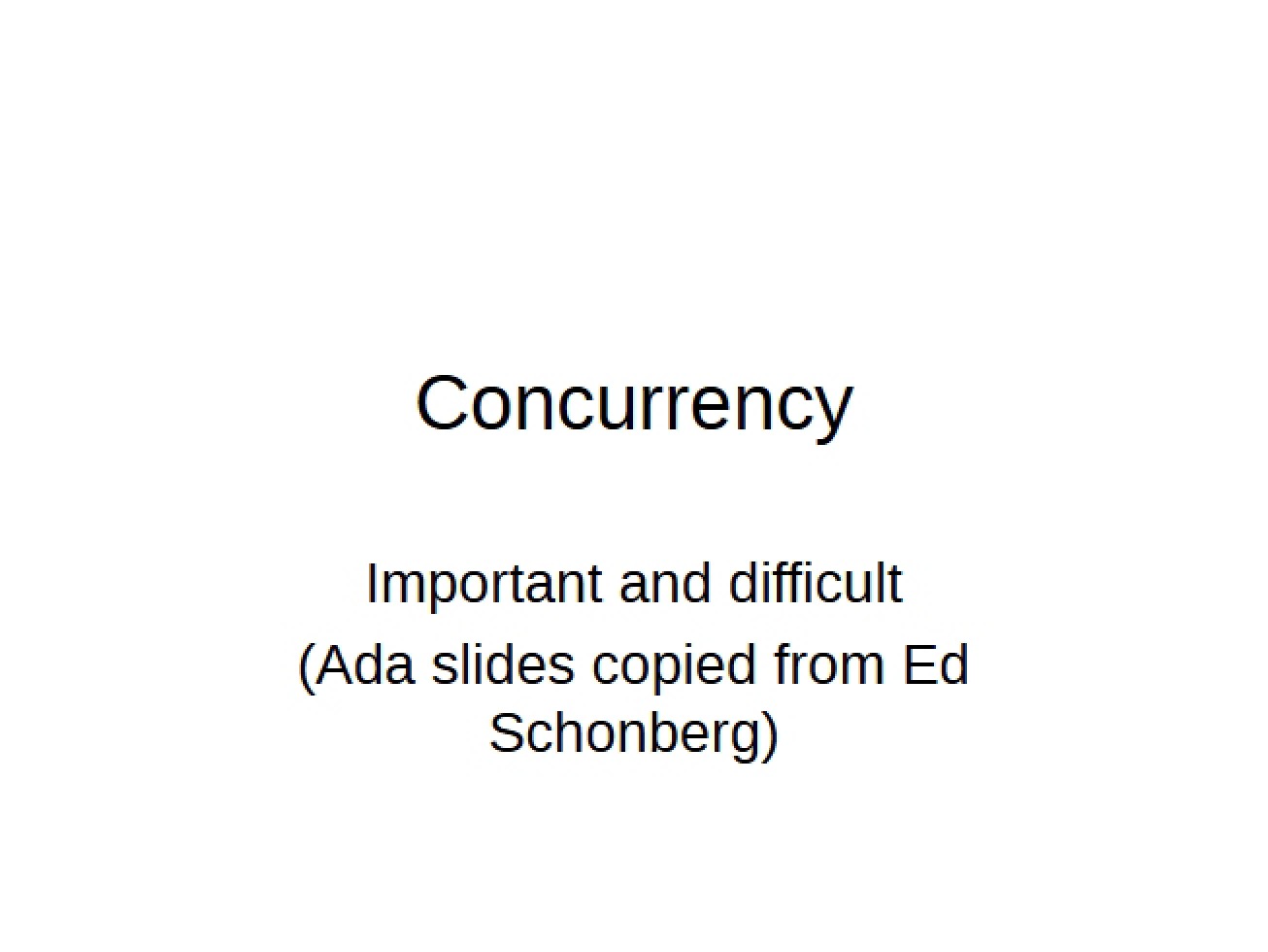Concurrency in Programming
