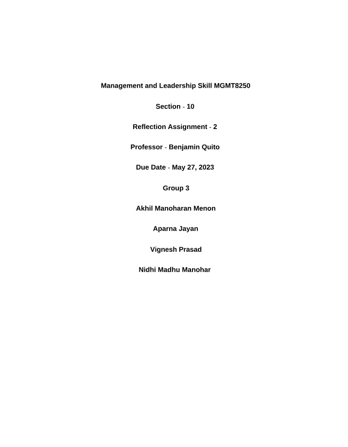 MGMT8250 - Assignment 2