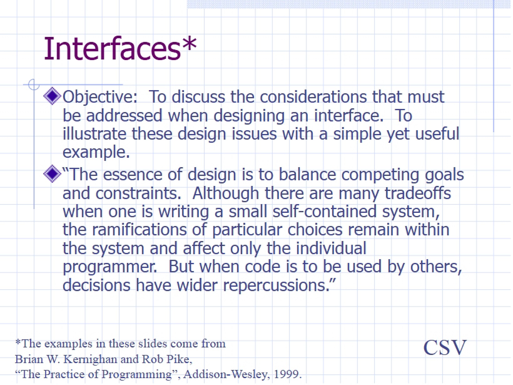 Guide to Interfaces