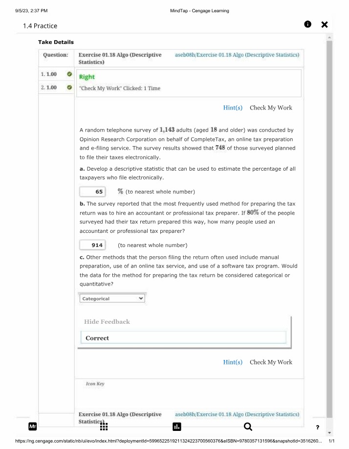 Exercise 01.18 - Descriptive Statistics Algo