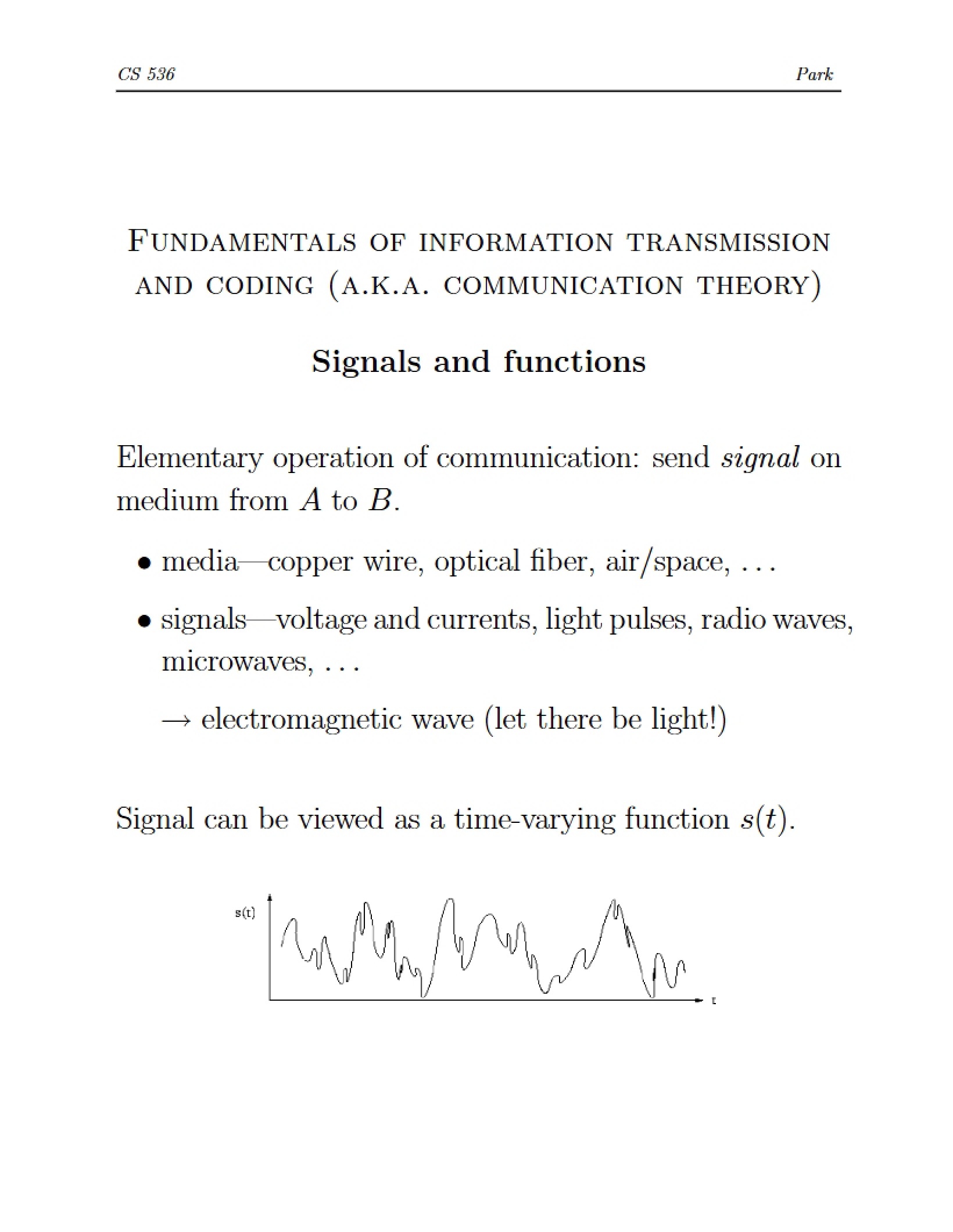 Information Transmission Basics