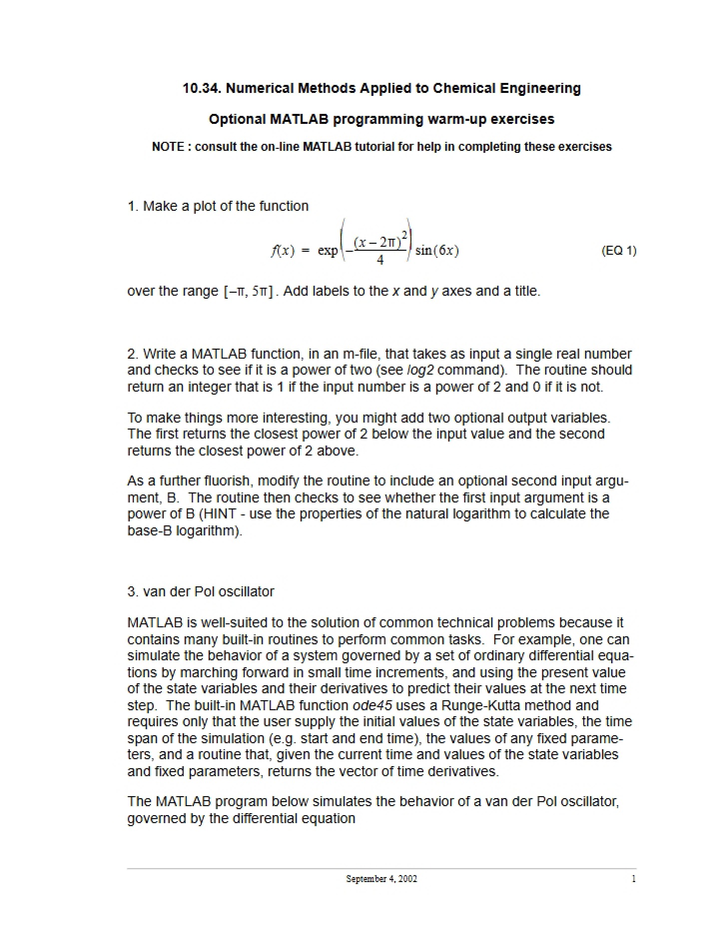 Notes for Review