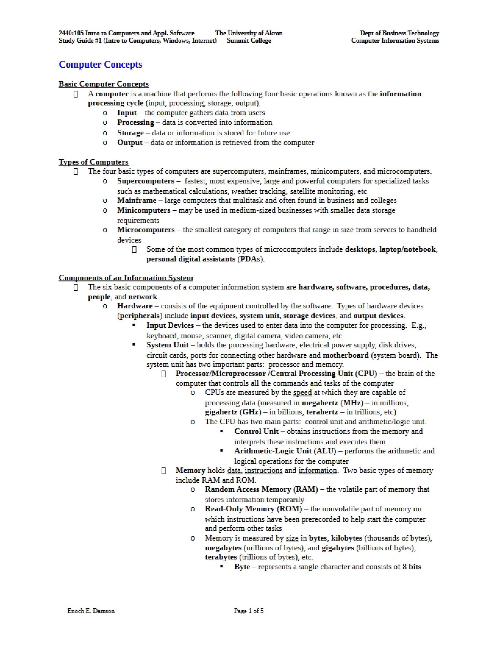 Concepts in Computing