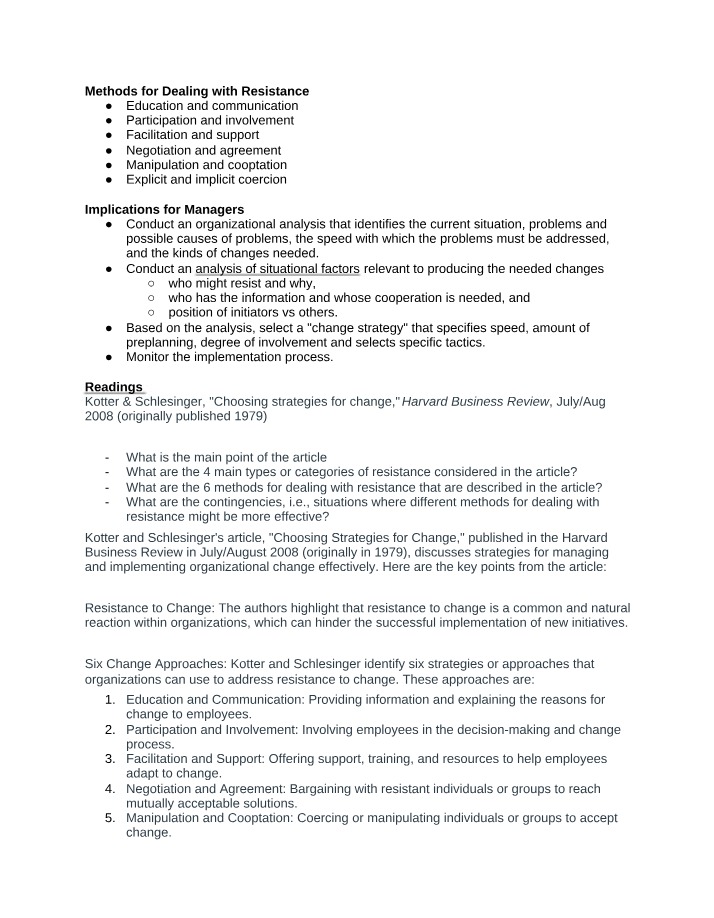 Strategies for Organizational Change Management