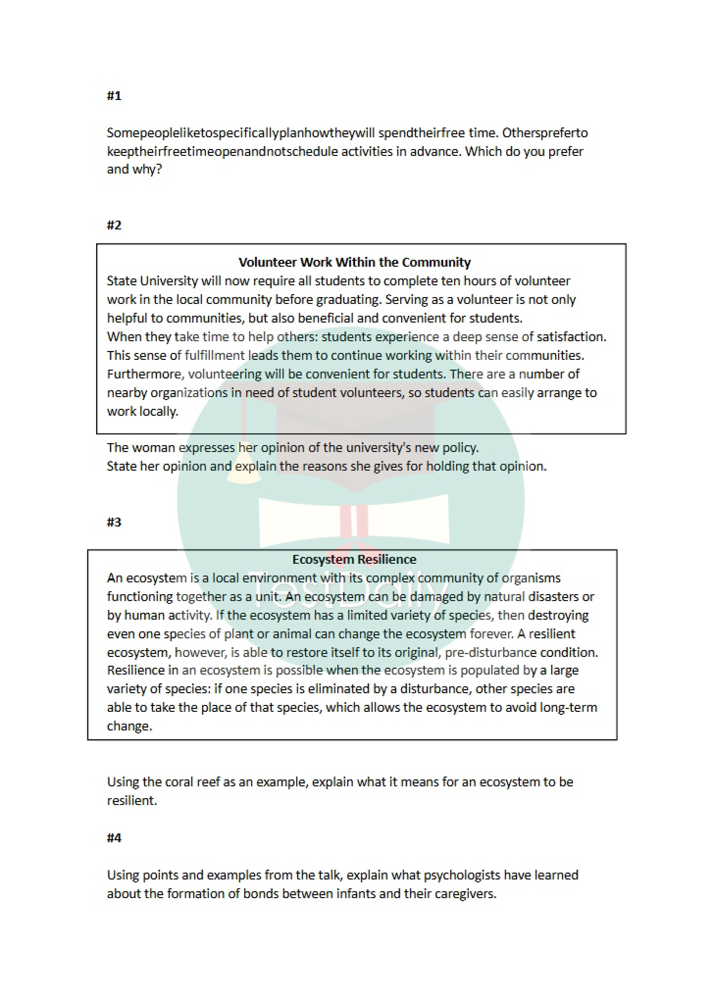 Speaking Module TPO 55