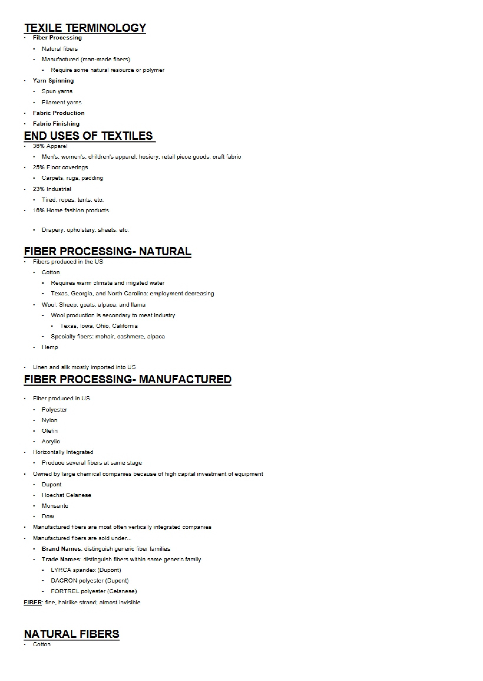 Terminology of Textiles