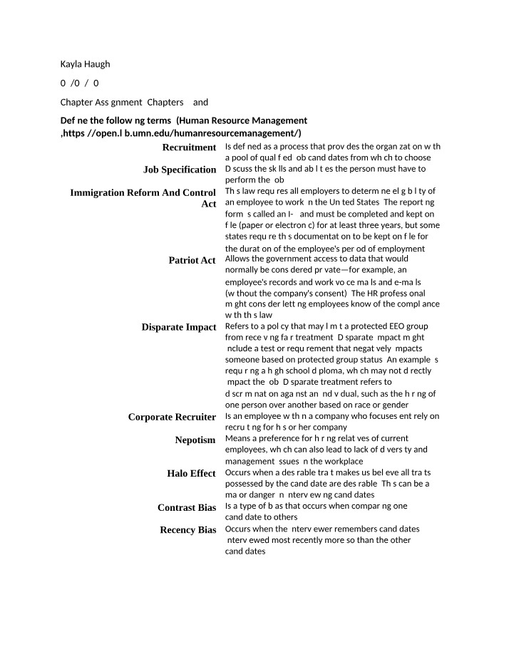 Assignment - Chapters 4 and 5