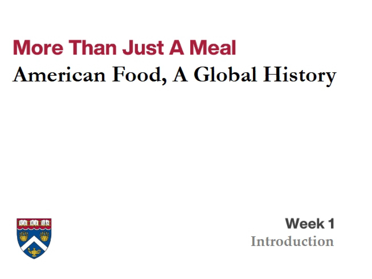 Global History of American Food Culture