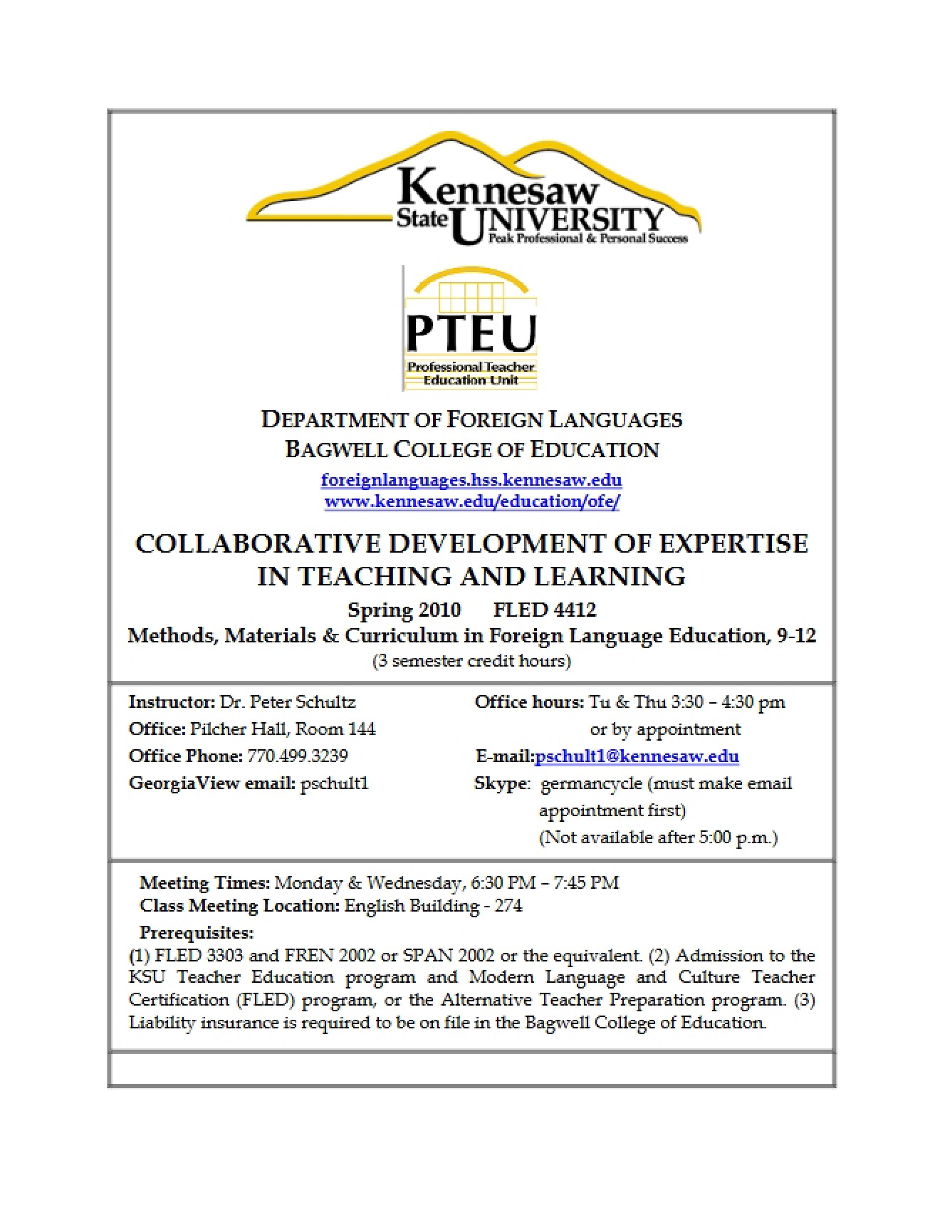 Methods and Curriculum for FL Education 9-12