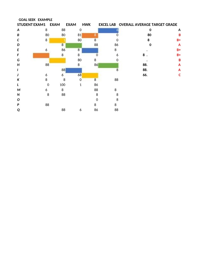 Workbook 3 - Goal Seek Examples