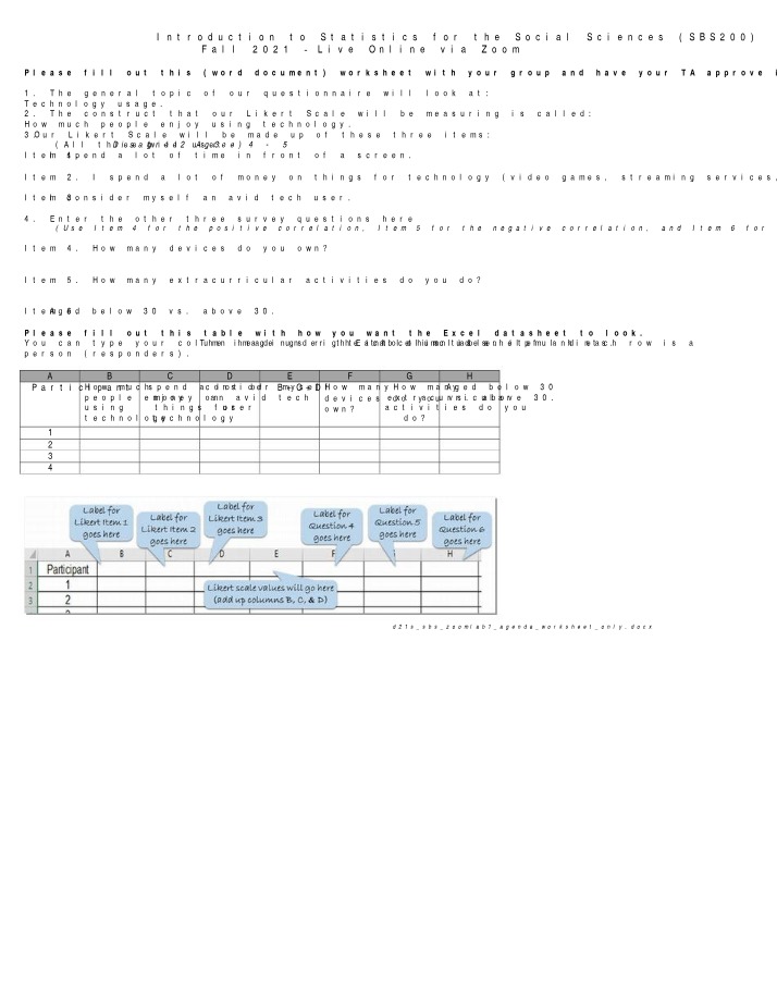 Zoomlab 1 Worksheet B