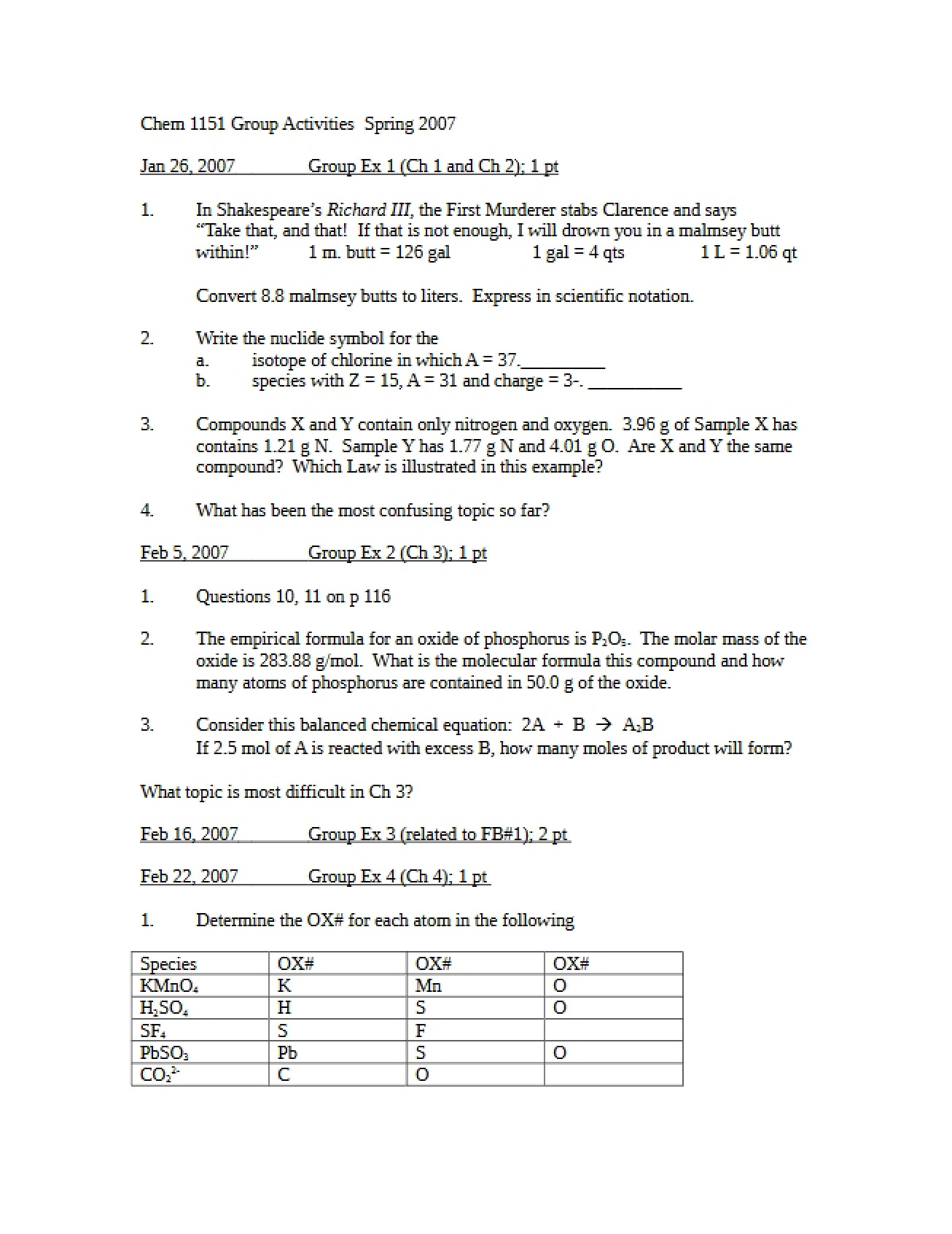 Activities for Groups