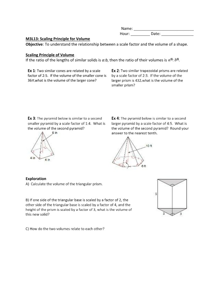 Volume - Scaling Principle
