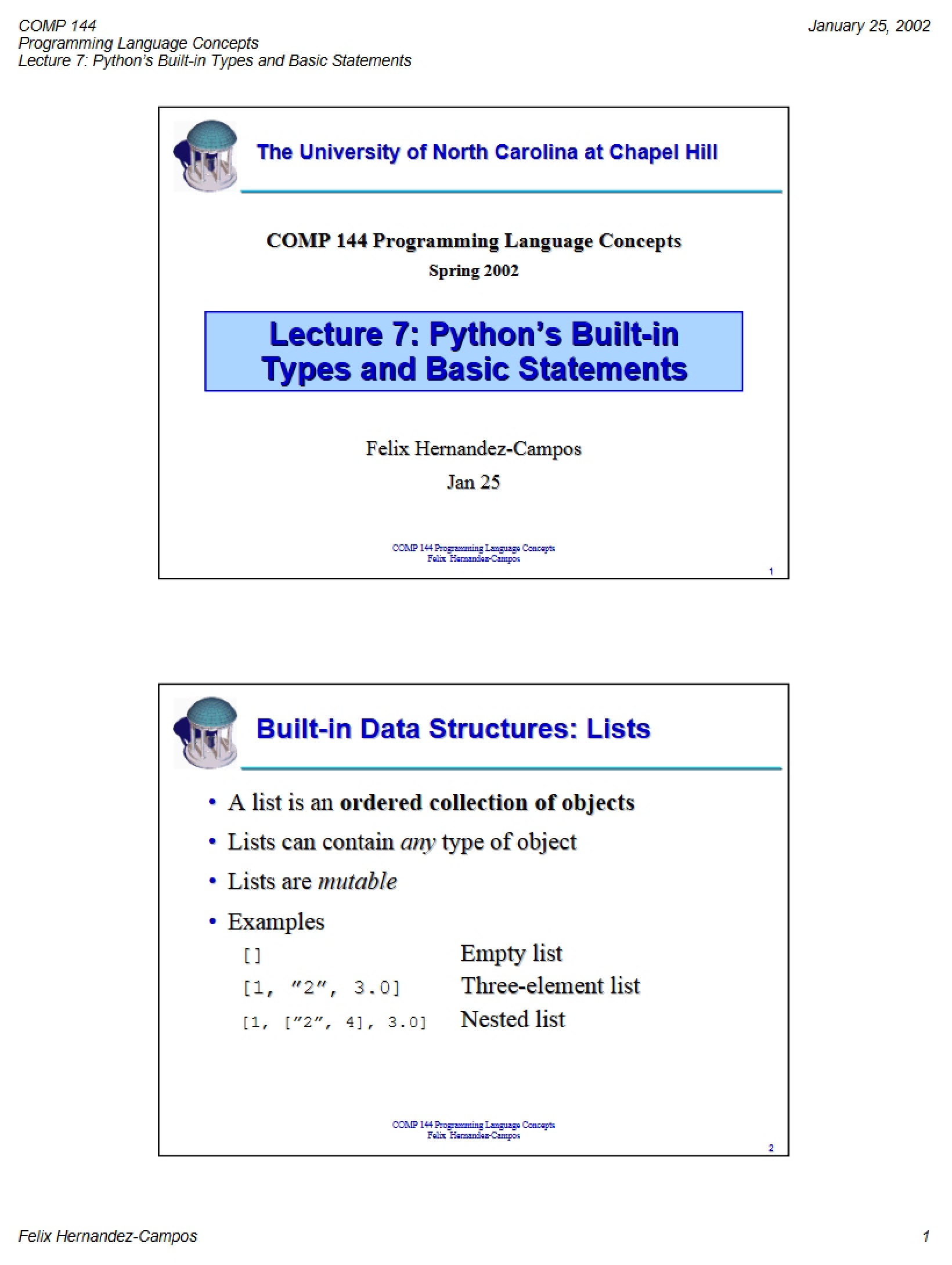 Basic Statements and Types in Python