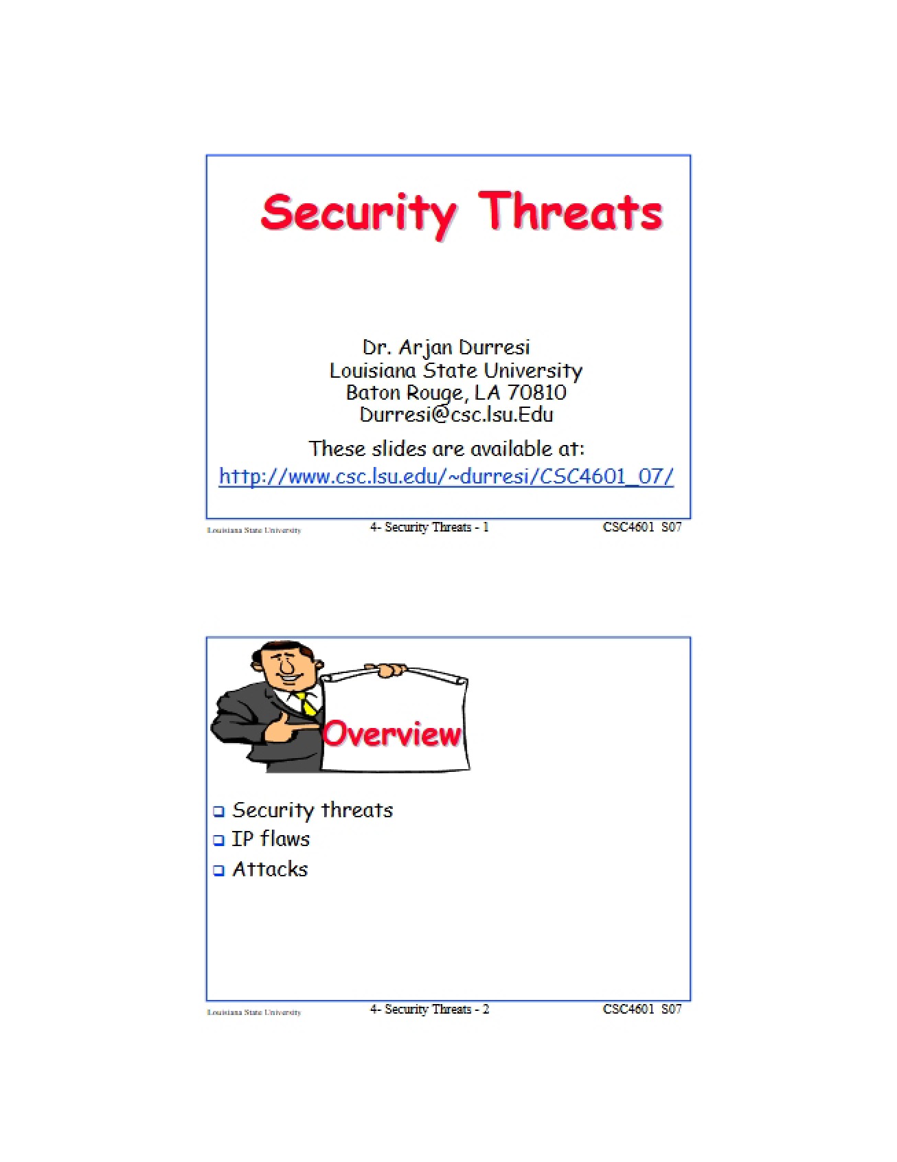 Threats to Security
