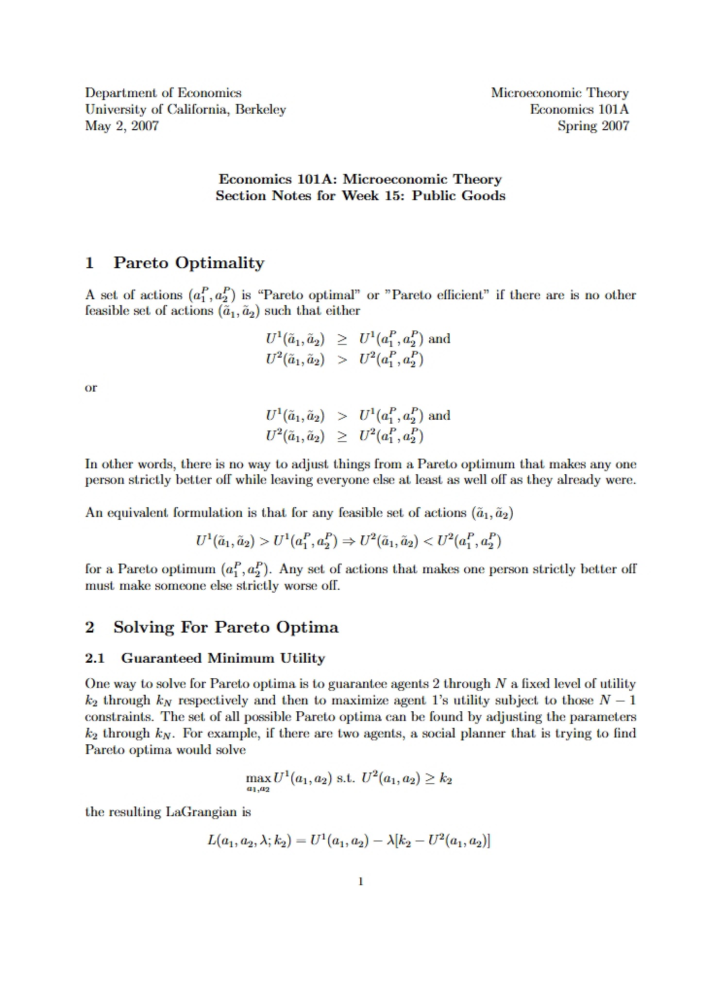 Section Meeting Notes