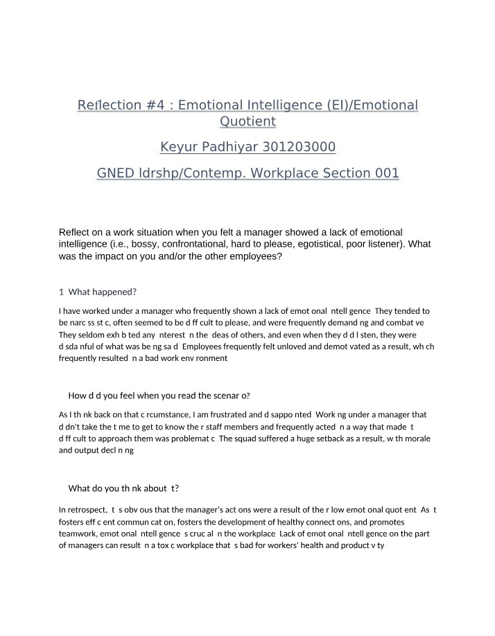 Course Reflection 4