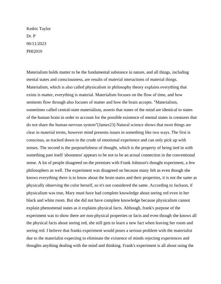 Writing Assignment Number 2