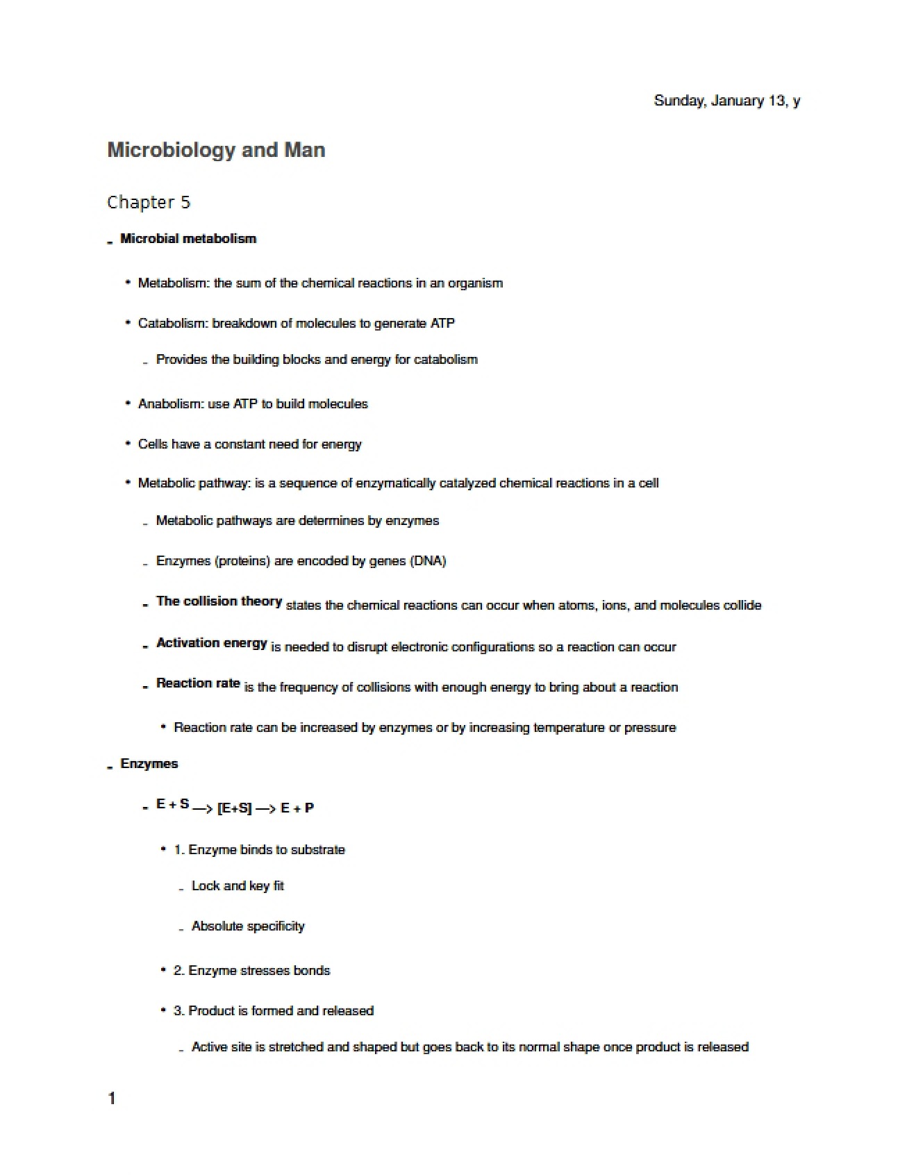 Microbiology Lecture Chapter 05