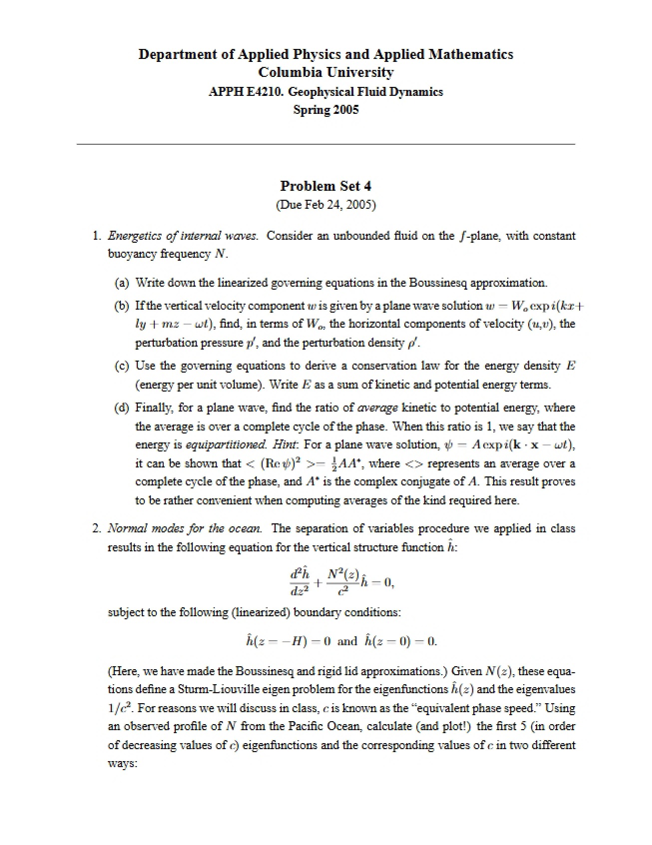 Applied Physics Problem Set Part 2