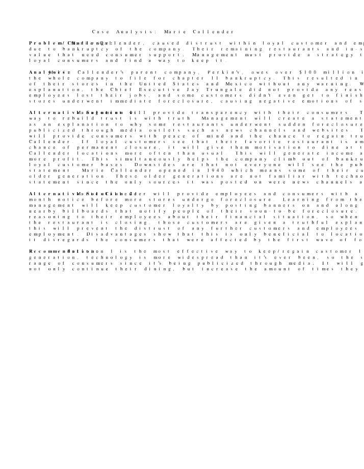 Case Analysis for Final Exam
