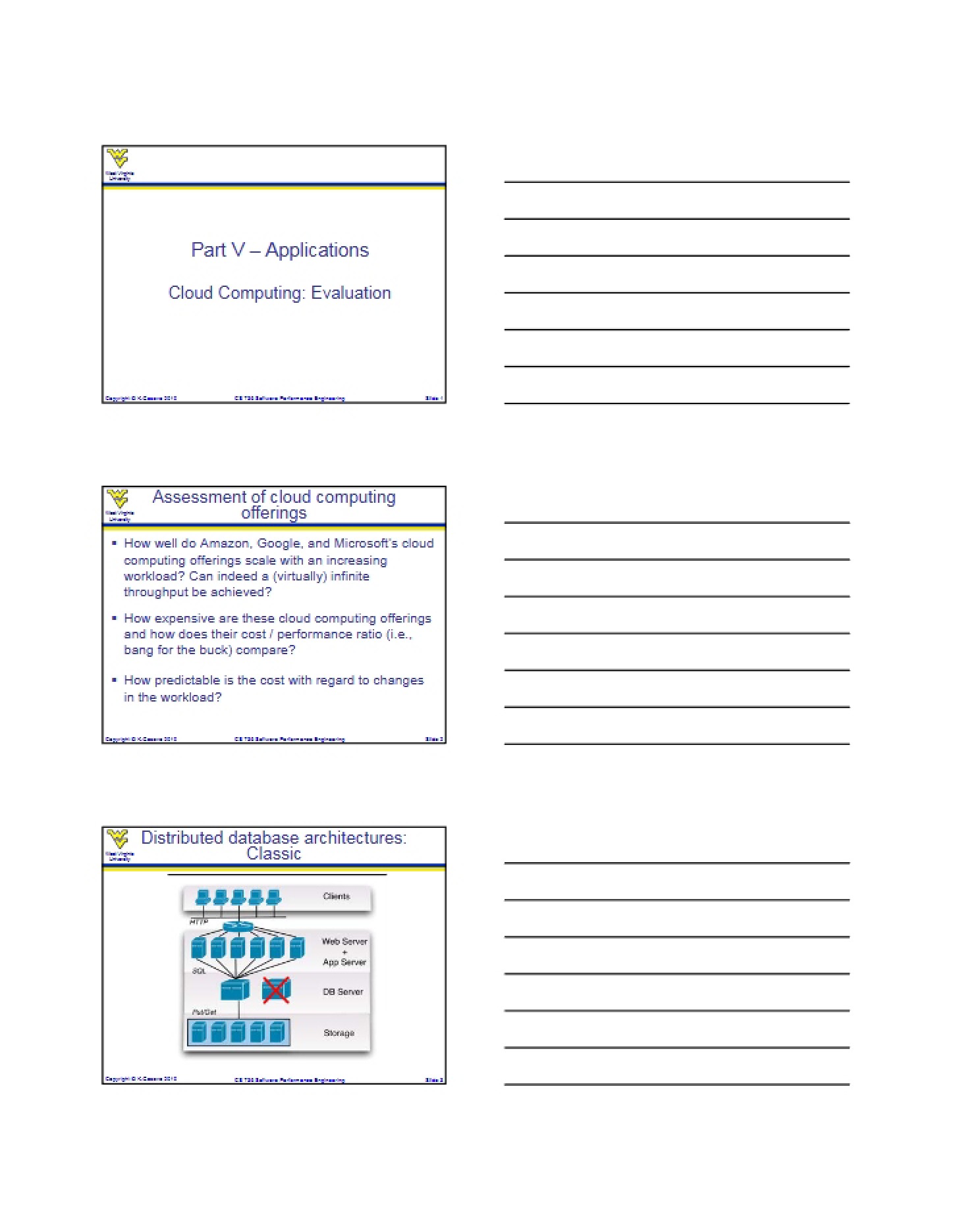 Evaluating Cloud Computing