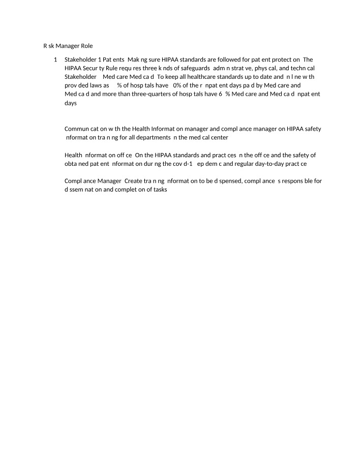 Healthcare Standards and HIPAA Compliance Risk