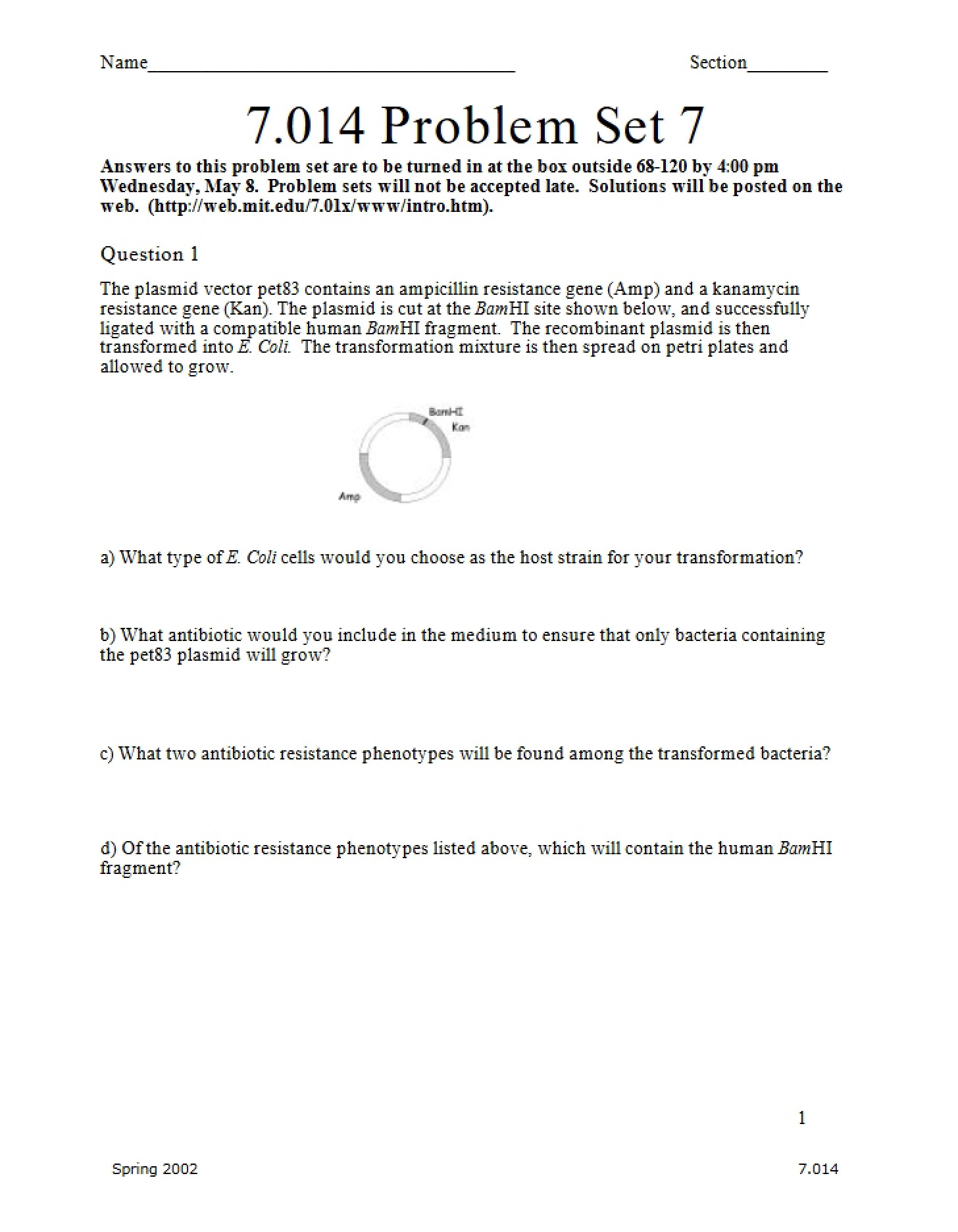 Seventh Assignment Set