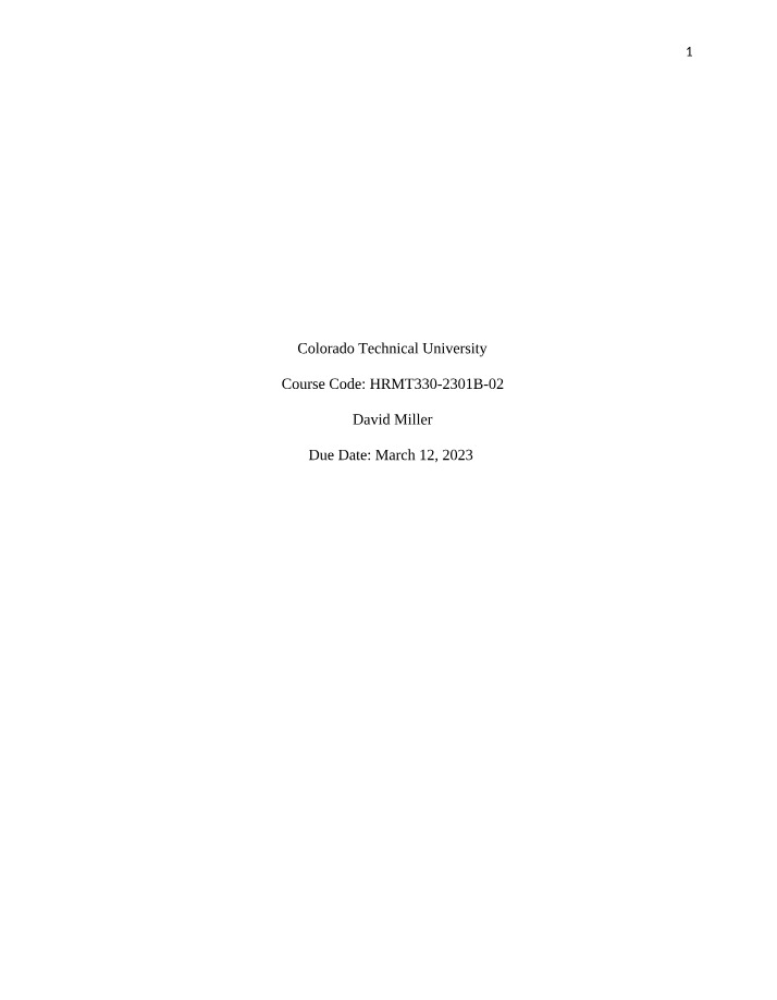 HRMT330 - Week 3 Individual Project