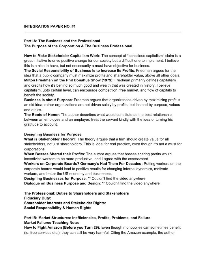 Integration Paper 1