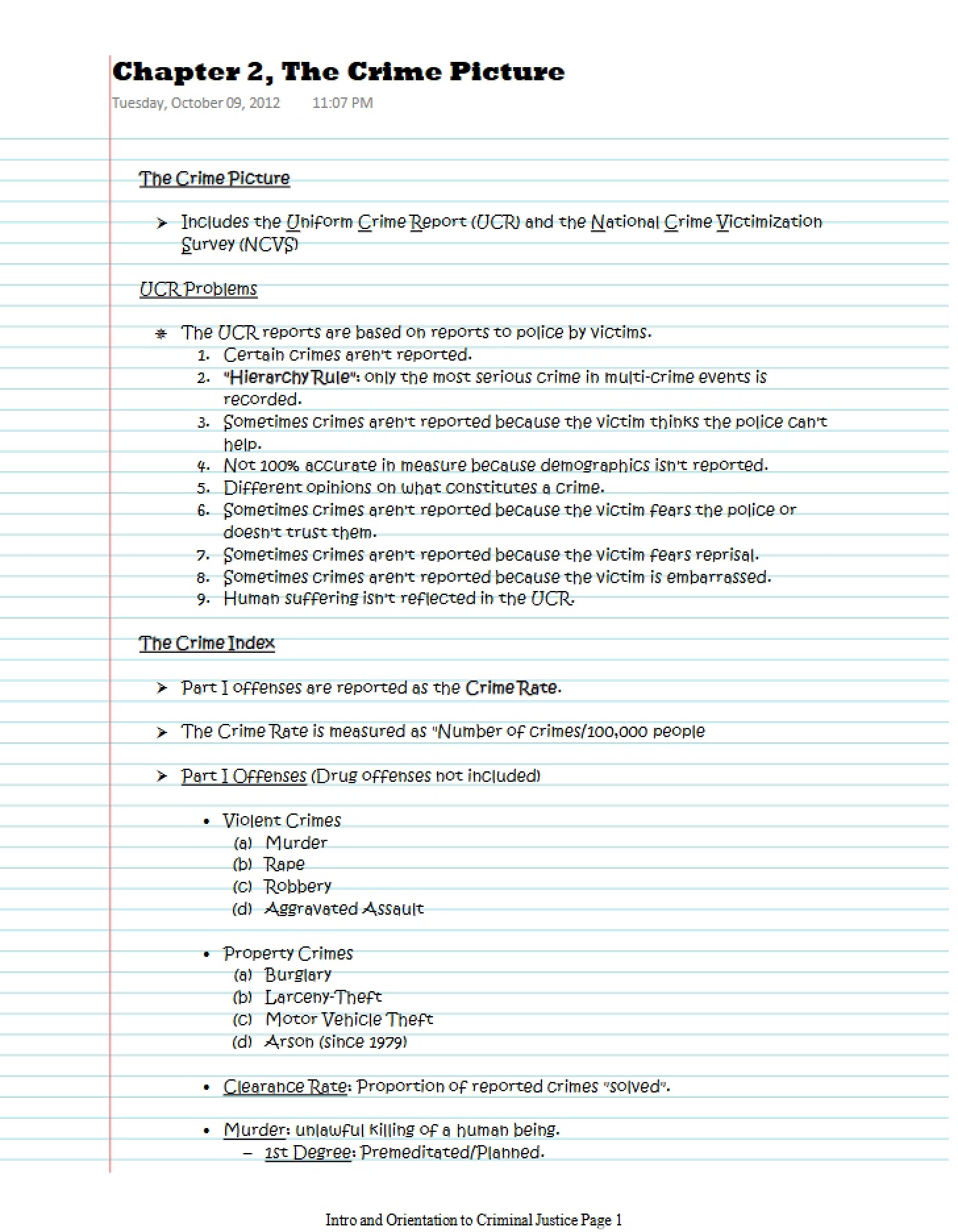 Crime Overview Chapter 2
