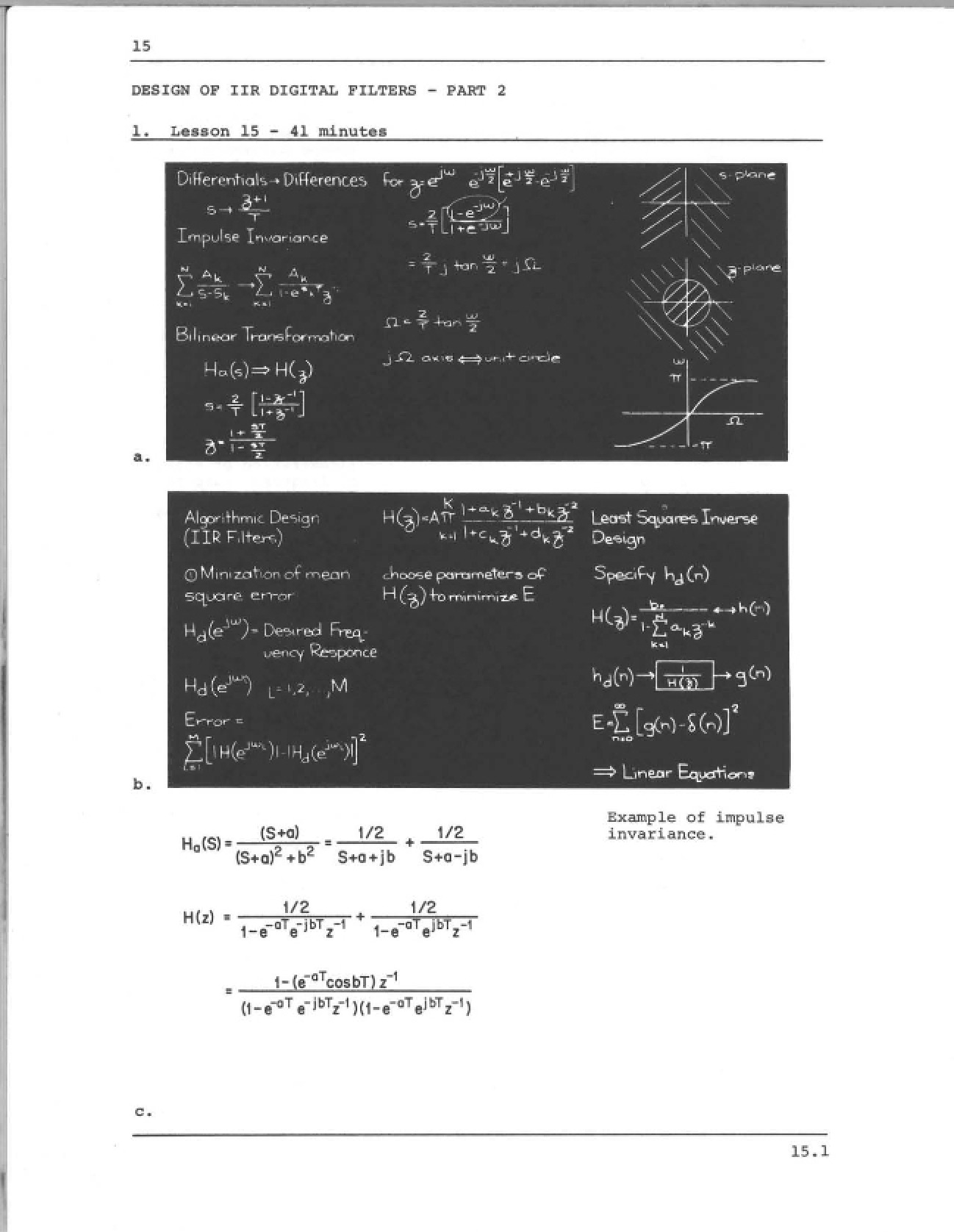 IIR Digital Filter Design