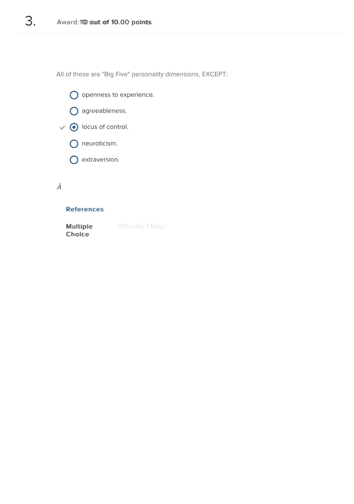 Individual Behaviour, Personality, and Values - Chapter 2 Q3-4