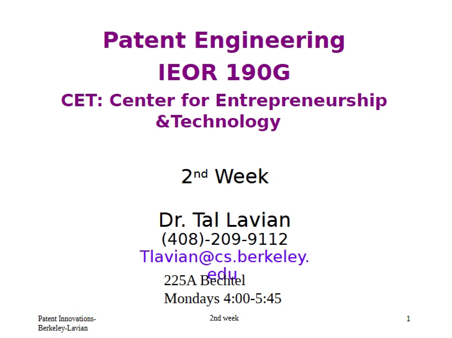 Engineering for Patents