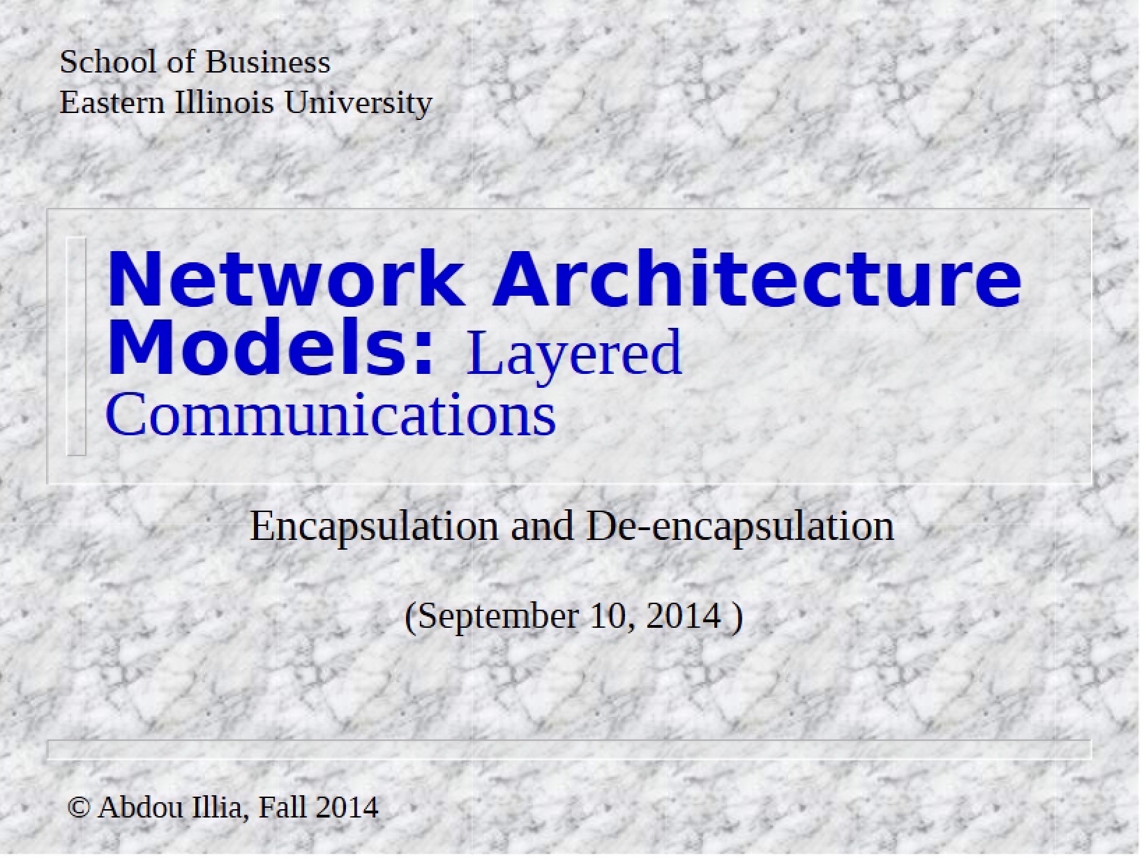 Network Architecture Models Guide