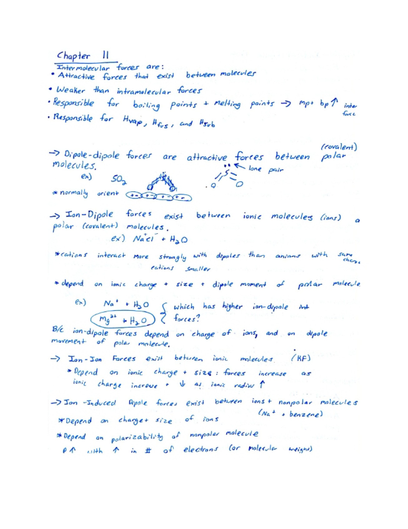 Summarized Notes for General Chemistry II