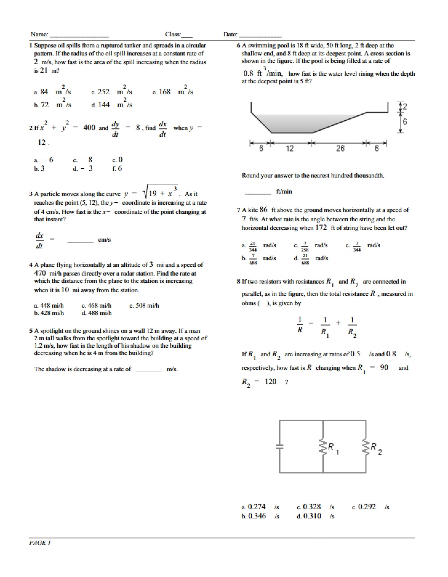 Homework 7 Math 19A