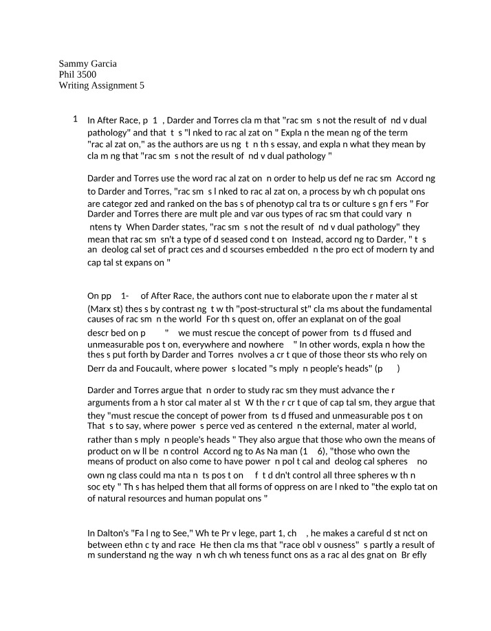 Racialization and Racism - Insights from Darder