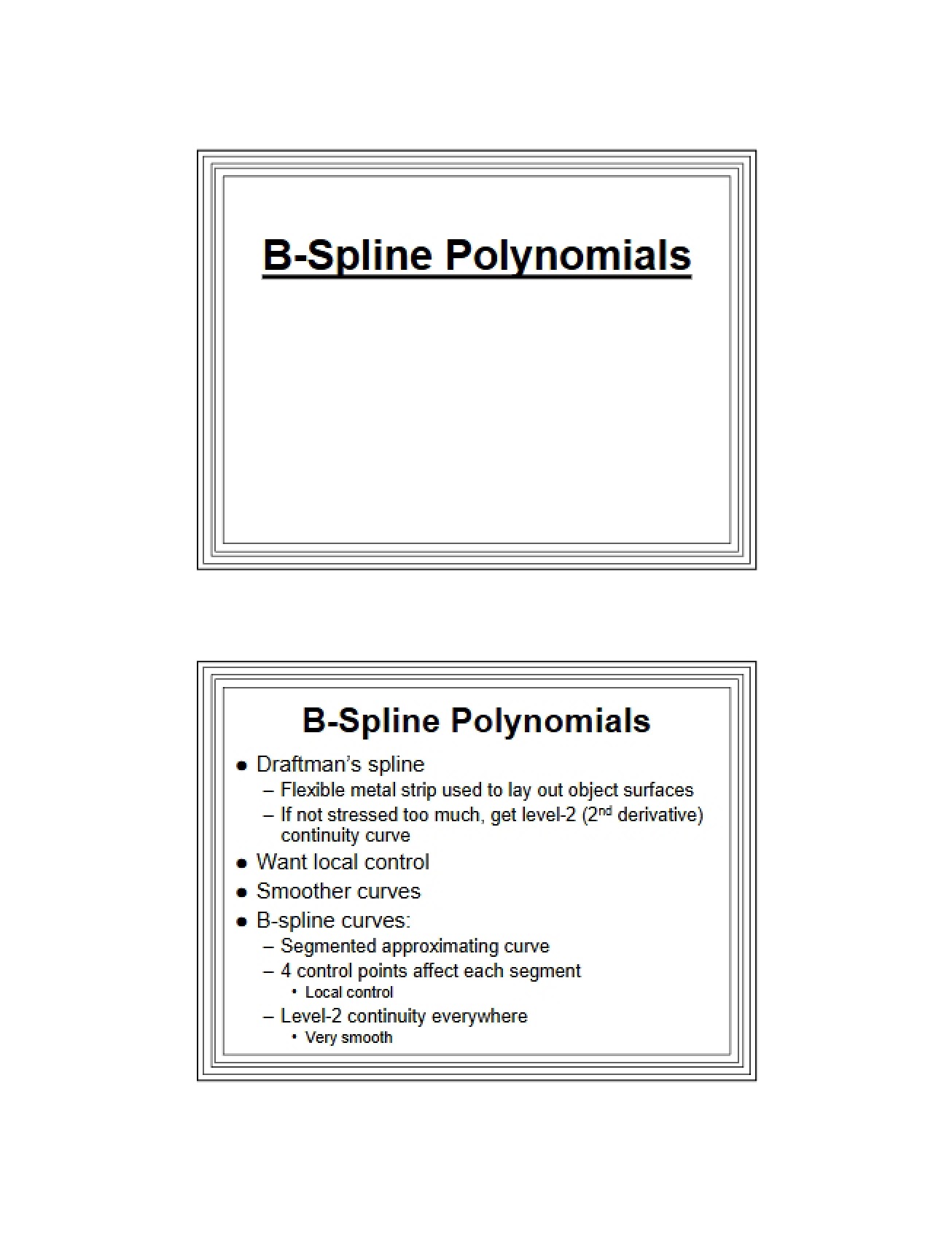 Polynomials B-Spline