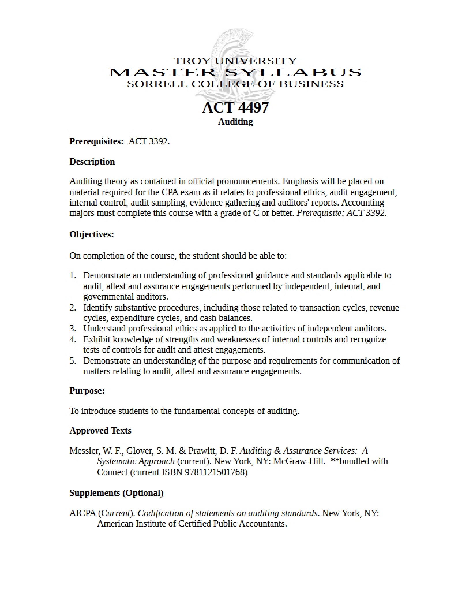Auditing Principles