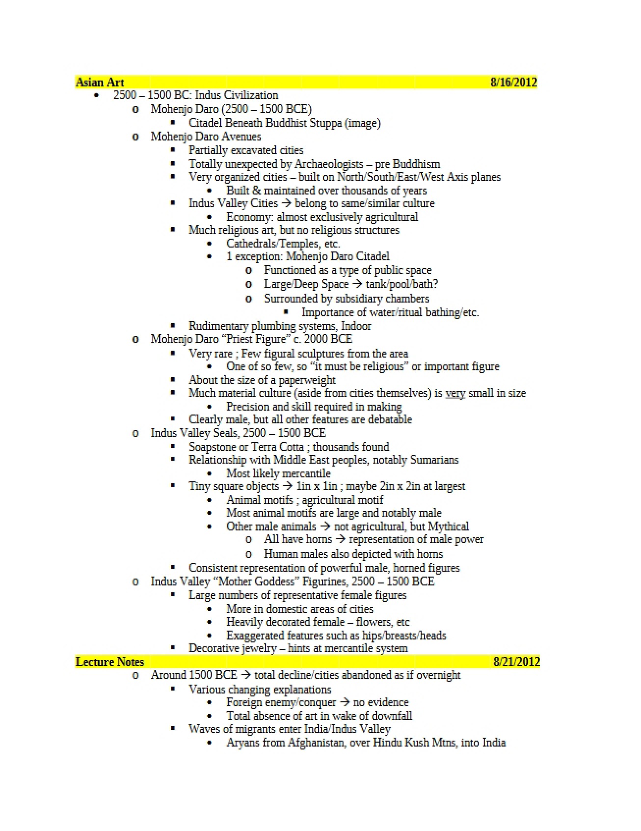 Lecture Notes - ARHI 3100