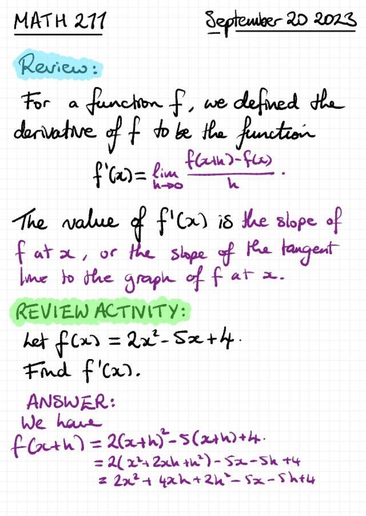 MATH 211 Annotated Notes - Sep 20