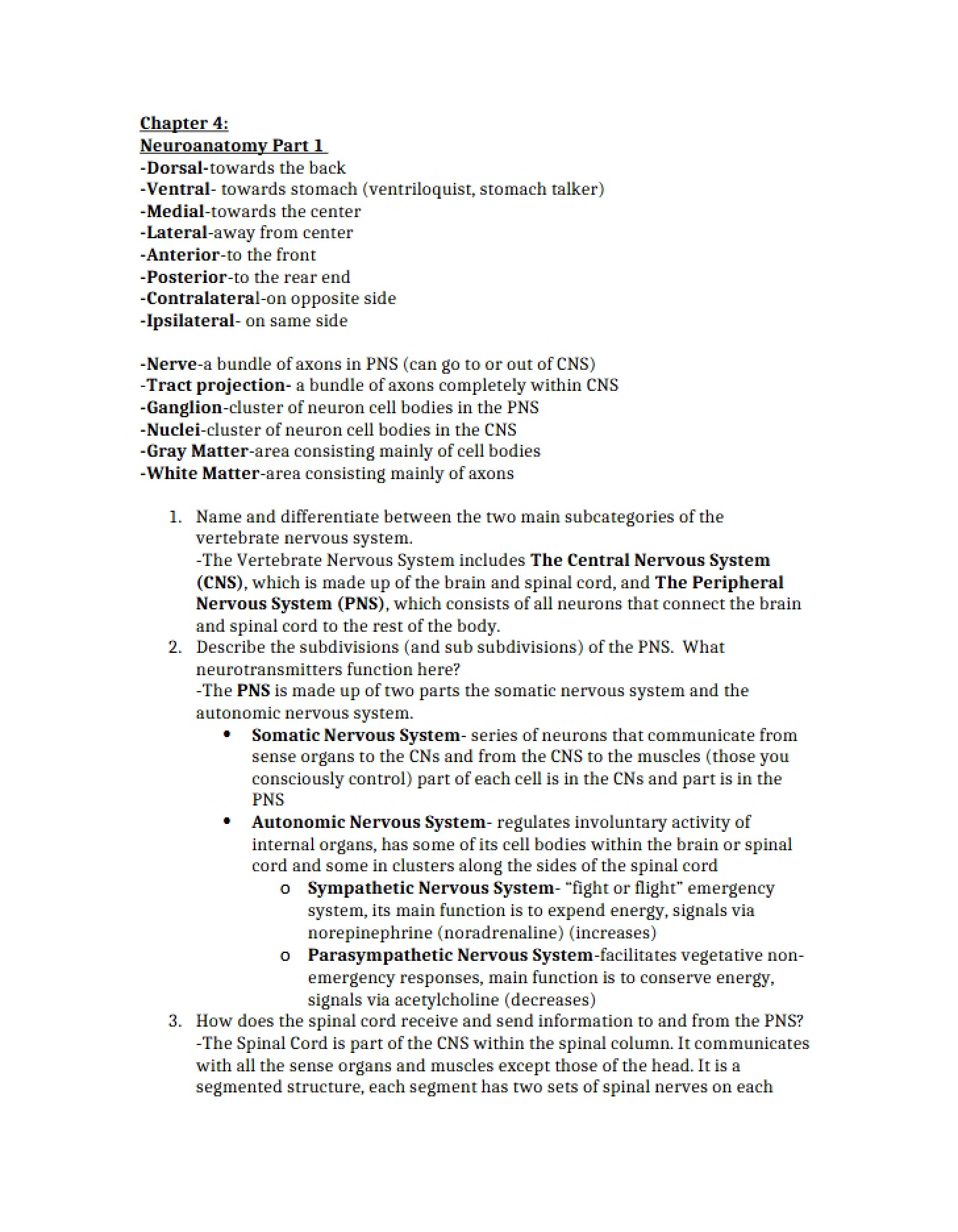 Part One Neuroanatomy