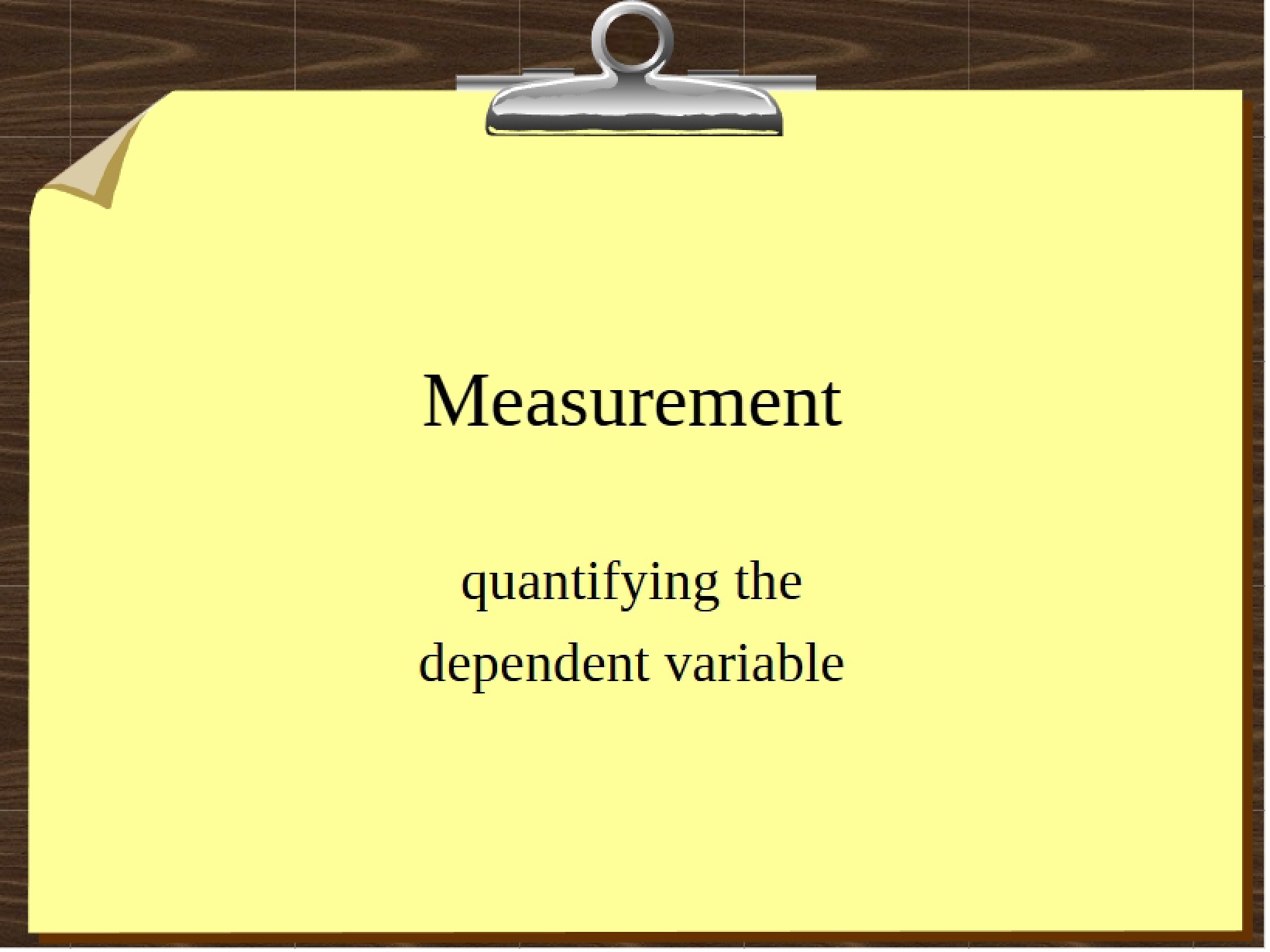 Methods of Measurement