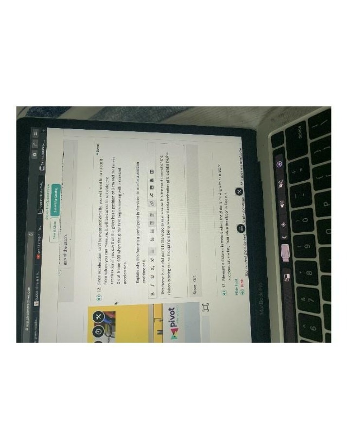 Acceleration and Motion Lab Questions