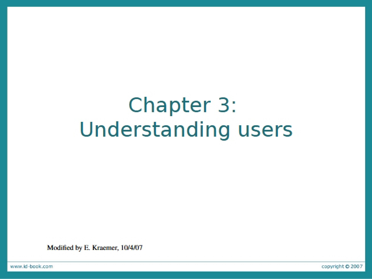 User Understanding