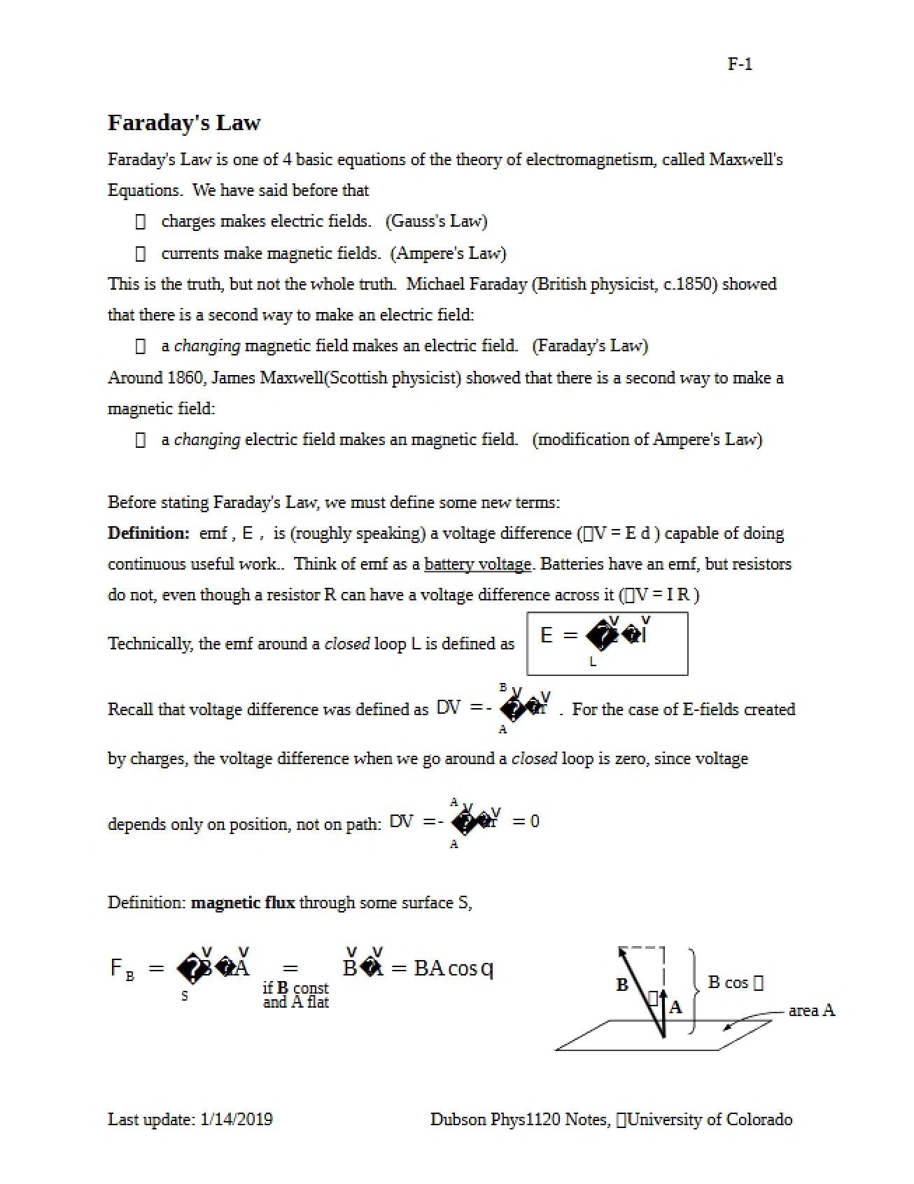 Faraday's Law (First Instance)